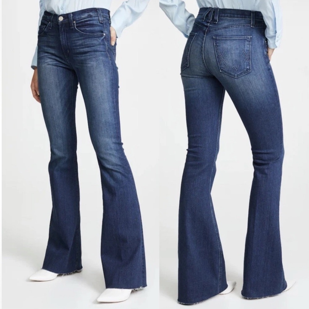 Mcguire Jeans Marjorelle Flare Revel Blue Boot Cut Faded Knees Stretch‎ Size 28